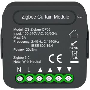 TONYSA Module marche/arr&ecirc;t intelligent pour rideaux sans fil avec minuterie et t&eacute;l&eacute;commande, module de volet roulant automatique pour la maison et le