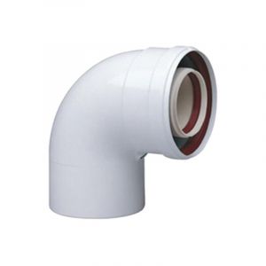 Courbe coaxial 90&deg; Baxi diam&egrave;tre 60/100 de combustion