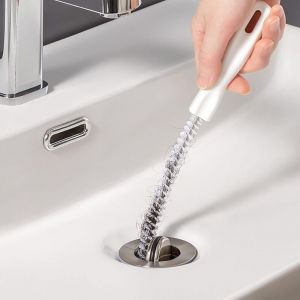 CCYKXA 3 Pièces Brosse de Nettoyage de Drain D'égout, Flexible 45cm évier Brosse de Nettoyage pour Débouchage de Canalisation et Les Tuyaux, Vidange