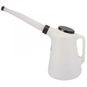 Broc verseur gradu&eacute; 5L &ndash; Bec verseur flexible &ndash; Graduation m&eacute;trique et imp&eacute;riale &ndash; Conteneur transparent pour meilleure lisibilit&eacute; &ndash; Kroftools