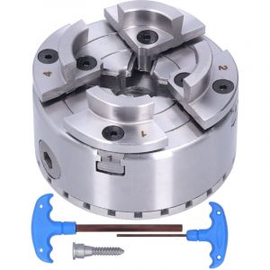 Mandrin de Tour, Mandrin de Tour &agrave; Centrage Automatique en M&eacute;tal M33 4 Pouces 4 M&acirc;choires Pr&eacute;cision 0,03 Mm pour le Serrage de Support de Travail du