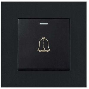 Bouton de sonnette ext&eacute;rieur, interrupteur de sonnette 220-250V avec panneau en verre tremp&eacute;. Ce bouton poussoir de carillon &eacute;tanche fonctionne sans