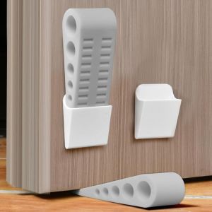 Arrêts de Porte pour le Sol, 2 Pièces Cale Porte Caoutchouc souple, Antidérapant stop porte, bloque porte résistante, Butée de Portesol pour Toutes