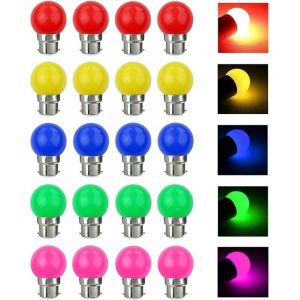 Ampoules LED couleur B22 3 W &eacute;quivalentes &agrave; 30 W 240 lm Ampoules &agrave; ba&iuml;onnette B22 Ampoules LED couleur guirlande multicolore pour maison, bar, f&ecirc;te