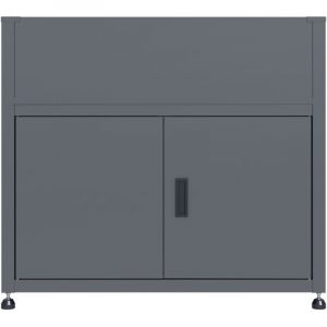 Armoire de jardin avec jardini&egrave;re int&eacute;gr&eacute;e gris anthracite &ndash; Acier galvanis&eacute;