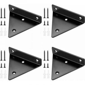 4 Pi&egrave;ces Supports d'&eacute;tag&egrave;re Flottants, Supports &agrave; Tablettes Muraux Triangulaires Invisibles, Equerre Etagere Murale M&eacute;tal pour &eacute;tag&egrave;re，10x8CM
