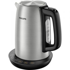Philips - Home HD9359/90 Avance Bouilloire acier inoxydable, noir Contenance: 1.7 l