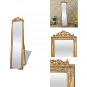 Vidaxl - Miroir sur pied Style baroque 160x40 cm Doré - Miroir Sur Pied - Miroir Baroque - Décoration Murale - Miroir Doré - Miroir Vintage