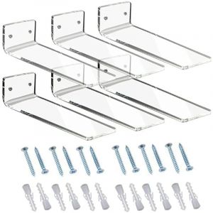 Lot de 6 Pr&eacute;Sentoirs &agrave; Chaussures Flottants, Pr&eacute;Sentoir &agrave; Chaussures en L&eacute;Vitation &agrave; Mural pour Collection de Baskets ou Bo&icirc;Te &agrave; Chaussures