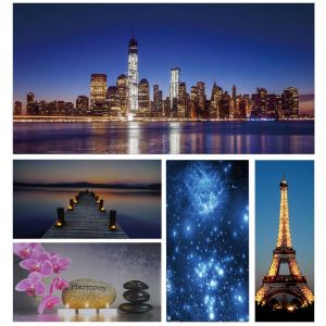 Toile de d&eacute;coration murale LED tableau illumin&eacute; avec minuterie 110x55cm, motif Bouddha