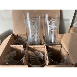 Lot de 6 verres &agrave; bi&egrave;re Tigre Bock - 50 cl - Mod&egrave;le lisse - Neufs