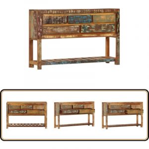 Vidaxl - Buffet 120x30x75 cm Bois de r&eacute;cup&eacute;ration solide - Buffet - Meuble De Rangement - Armoire - Mobilier Vintage - Bois Recycl&eacute;