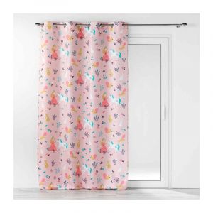 Rideau Enfant 'Princesse Licorne' 140x260cm Rose