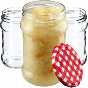 Kadax - 50x Bocaux de Conservation 315ml Pot en Verre Confiture Miel + bouchons Fi66