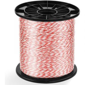 500M Fil &eacute;lectrique de Haute Conductivit&eacute; pour Cl&ocirc;ture &eacute;lectronique du B&eacute;tail, Fil de Cl&ocirc;ture &eacute;lectrique Portable pour Chevaux, Vaches, Moutons Et