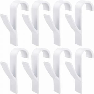 8 pi&egrave;ces Crochet Radiateur, Crochet radiateur s&egrave;che serviette, Crochet pour Radiateurs plastique Blanc, Pat&egrave;res Radiateur de Salle de Bain - Ahlsen