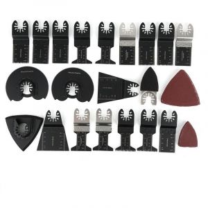 Lames Multitool 18Pcs Lames de Scie Oscillantes Multitool Accessoires pour Outils Oscillants pour Worx, Dewalt, Makita, Bosch, Fein Multimaster, etc.