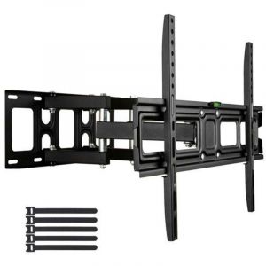 Support TV Mural pour &Eacute;cran Plat et Incurv&eacute; LCD LED 32-70 Pouces, Support TV Orientable et Inclinable, Bras Doubles Solides et Robustes jusqu'&agrave; 50KG,