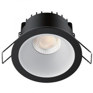 Aerospot - spot encastre reda bl 6W cct 3K-4K dim col. noire / refl. blanc 158416