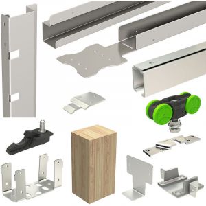 Slid'up By Mantion - Syst&egrave;me coulissant slid'up 2300 entre-cloison pour porte coulissante &agrave; galandage 830 x 2040 mm - 50 kg