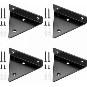 4 Pi&egrave;ces Supports d'&eacute;tag&egrave;re Flottants, Supports &agrave; Tablettes Muraux Triangulaires Invisibles, Equerre Etagere Murale M&eacute;tal pour &eacute;tag&egrave;re