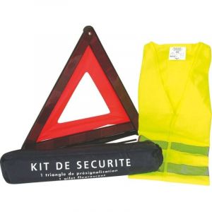 Kit de sécurité triangle + gilet jaune - 16481
