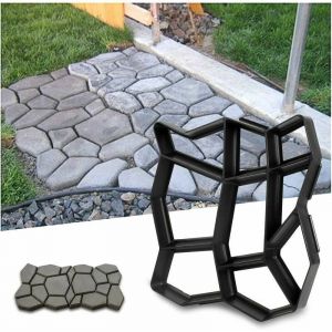 Qiyao - Moule béton Forme trottoirs Coffrage Forme Plastique Formes pour béton Dalles pour Le Jardin 42,5 x 42,5 x 4 cm - RWPavé extérieur