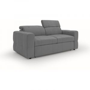 Kronos Canapé 173 cm avec pouf amovible en microfibre imperméable Gris