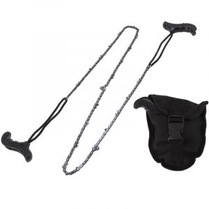 TONYSA Scie &agrave; cha&icirc;ne manuelle de 48 pouces, pliable, survie, Camping, b&ucirc;che, jardin, outils d'&eacute;lagage, 64 maillons, 21 couteaux