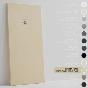 SOULBATH Receveur de Douche -R&eacute;sine -Gel Coat -Texture Lisse/Pierre -Antid&eacute;rapant -Couleur Cr&egrave;me Intense - 130X70- Extra plat 3cm. Bonde de Vidage