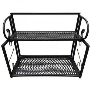 Etag&egrave;re Rangement Douche, &eacute;tag&egrave;re en fer &agrave; deux niveau Organisateur Panier, Panier Etag&egrave;re sous Etag&egrave;re Panier de Rangement pour Placards de Cuisine,