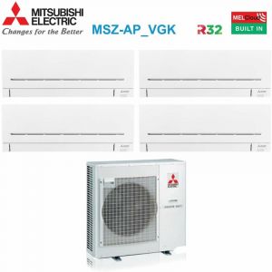 Quadri Split rèversible Air Conditioner Series ap-vgk 7+7+7 avec MXZ-4F80VF R-32 Wi-Fi Integrated 7000+7000+7000 - Mitsubishi Electric