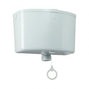 Rezi R&eacute;servoir WC d'eau mural haut mod&egrave;le de tirette blanc