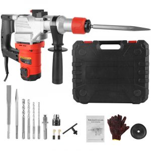 Marteau Perforateur - Burineur CONENTOOL, marteau de d&eacute;molition de 26MM, 4 forets 2 burins, Mandrin SDS Plus, 1400W marteau &eacute;lectrique avec poign&eacute;e,
