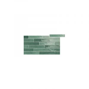 Baguette de finition pour Carrelage mural fa&iuml;ence Piastrella Mix 25x5cm (9 couleurs) DemiBullnose 1,5x30 cm bo&icirc;te de 3 ml / pas m2 Vert Fonc&eacute;