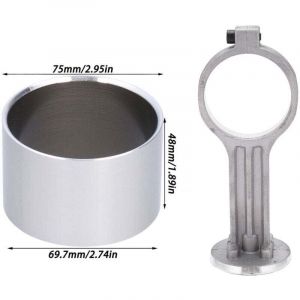 Cylindre Compresseur Air Sans Huile 1100W Silencieux avec Robinet Tournant Sph&eacute;rique et Bague Int&eacute;rieure 62mm