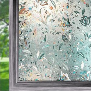 Pignon de v&eacute;lo Film de vitraux de vitraux de vitrail 3D Film de vitraux Statique Non adh&eacute;sif Film Statique Opaque Confidentialit&eacute; Teinte de