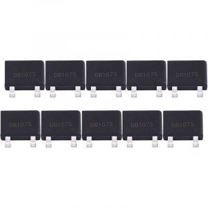 Composants &eacute;lectroniques, pont de diode avec pleine tension de courant, pont redresseur, pont de diode 1 A 1000 V, pont redresseur DB107S pour