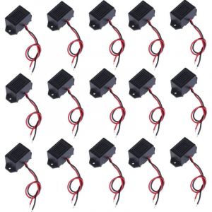 15 Pcs dc 3V 5V 9V 12V 100 db&eacute;Lectronique Alarme Buzzer Syst&egrave;Me D'Alarme Buzzer Electronic Sonore pour Circuits Physiques, Noir