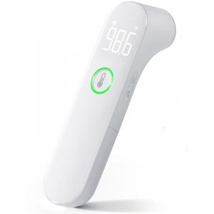 Thermomètre universel pour adultes et enfants, thermomètre frontal à suivi de point lumineux infrarouge avec mode silencieux.