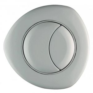 Bouton pneumatique double touche encastré pour réservoir WC, blanc