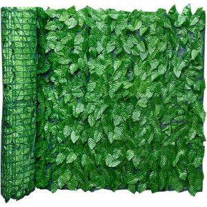 Clture Artificielle de Feuilles de Lierre, 0,5m x 3m Brise Vue Jardin Haie Artificielle en Rouleau, Haie Feuillage Artificiel, Clture d'intimit&eacute;,