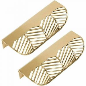 Forme tiroir Poignée en laiton Meubles Porte Bouton Pull Cabinet Armoire Poignée de porte ( 2PCS)