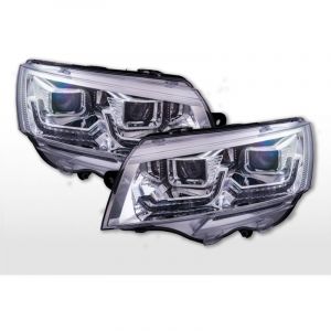 Fk Automotive - Kit phares LED/halog&egrave;ne vw T6 &agrave; partir de l'ann&eacute;e 20 chrom&eacute; -
