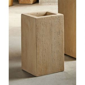 Jardini&egrave;re en marbre imitation travertin, 43 cm, 24 pouces de large x 43 pouces de profondeur