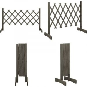 Vidaxl - Clôture en treillis de jardin Gris 120x60 cm Bois de sapin - Clôture En Bois - Clôture Jardin - Clôture Treillis - Clôture Extensible