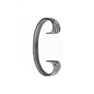 Volute en c finition queue de carpe - Hauteur 110mm Largeur 60mm plat de 14x6mm - Fer forgé - à souder Deco Fer Forge