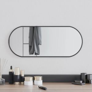Design In - Miroir mural,Miroir Entr&eacute;e Maison Salle de Bain,Miroir D&eacute;coratif Noir 60x25 cm Ovale CVW32662