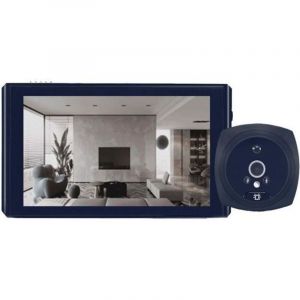 Sonnette vid&eacute;o intelligente sans fil avec cam&eacute;ra et surveillance &eacute;lectronique vid&eacute;o judas miroir de porte antivol noir