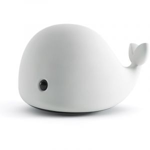 Veilleuse en forme de baleine avec 7 modes d'éclairage Lampe de chevet en silicone pour chambre d'enfant Contrôle tactile Fonctionne avec piles